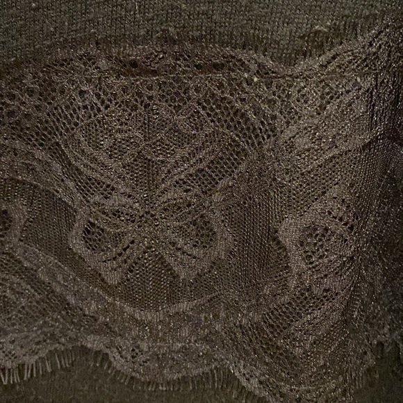 Black Cardigan with Lace KNITTED AND KNOTTED - Picture 8 of 14